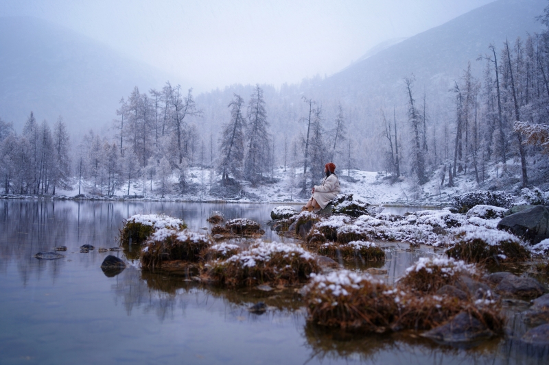 冬日意境感拉滿！雪后大青河谷美不勝收